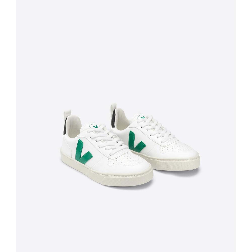 Veja V-10 LACE CWL Tornacipő Gyerek White/Green | HU 849CTV